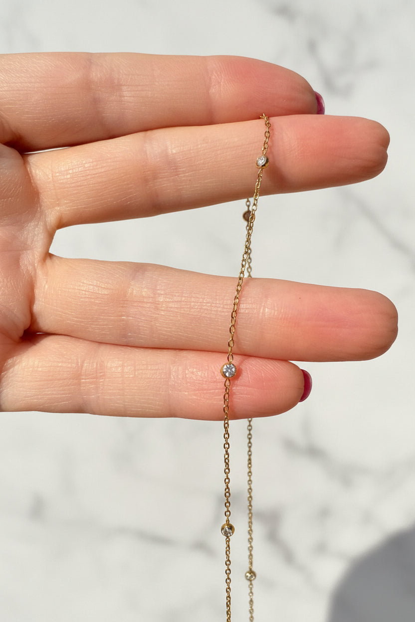 Lumière Sparkling Station Necklace