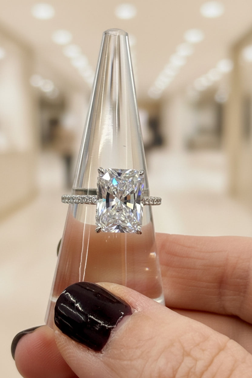 Siena Emerald Cut Simulated Diamond Solitaire Ring