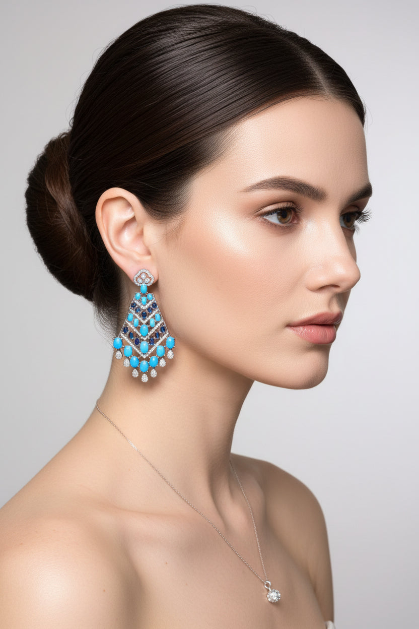 Ciel de Minuit Chandelier Earrings