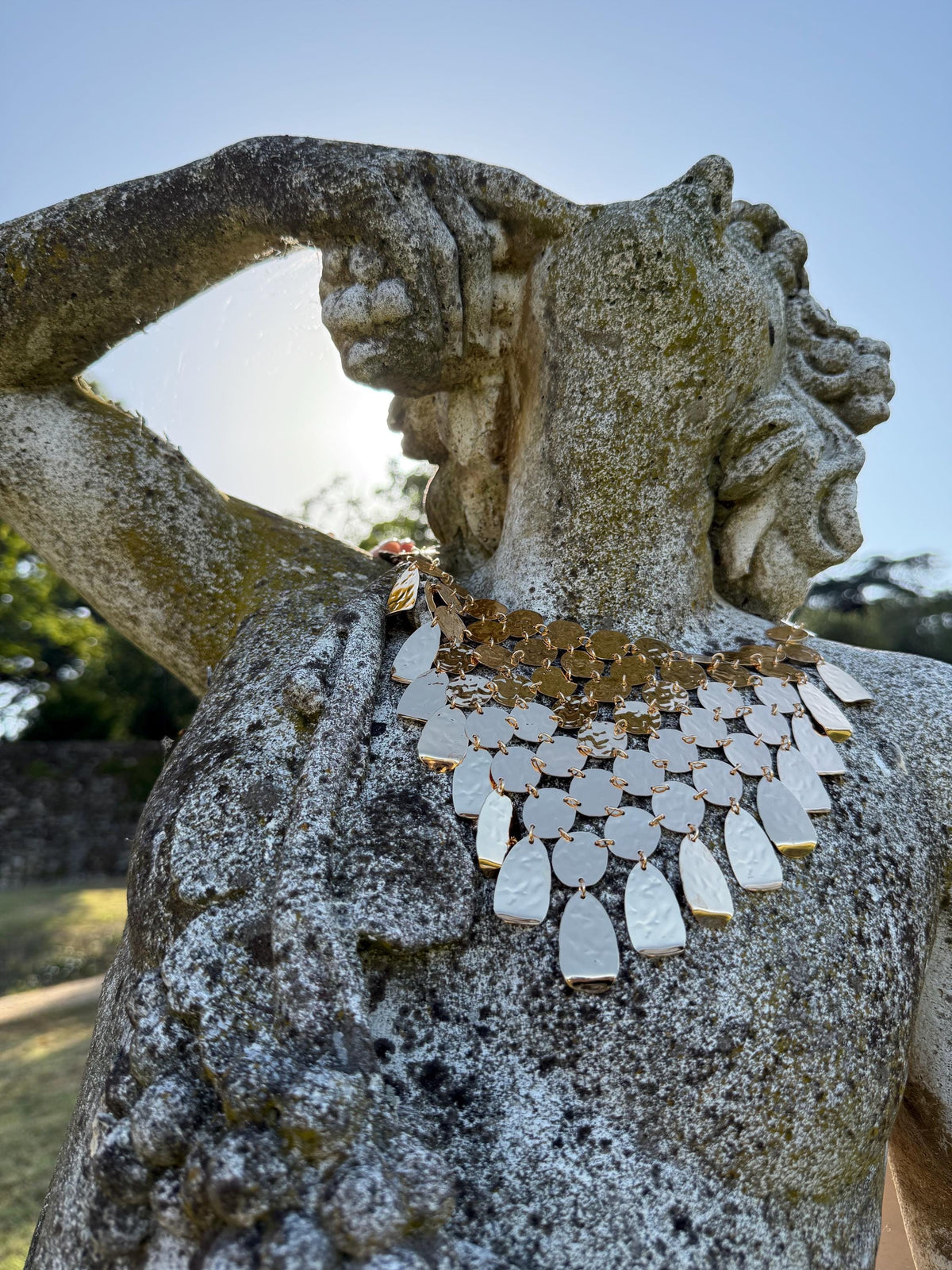 Large Versailles Gold Bib Necklace