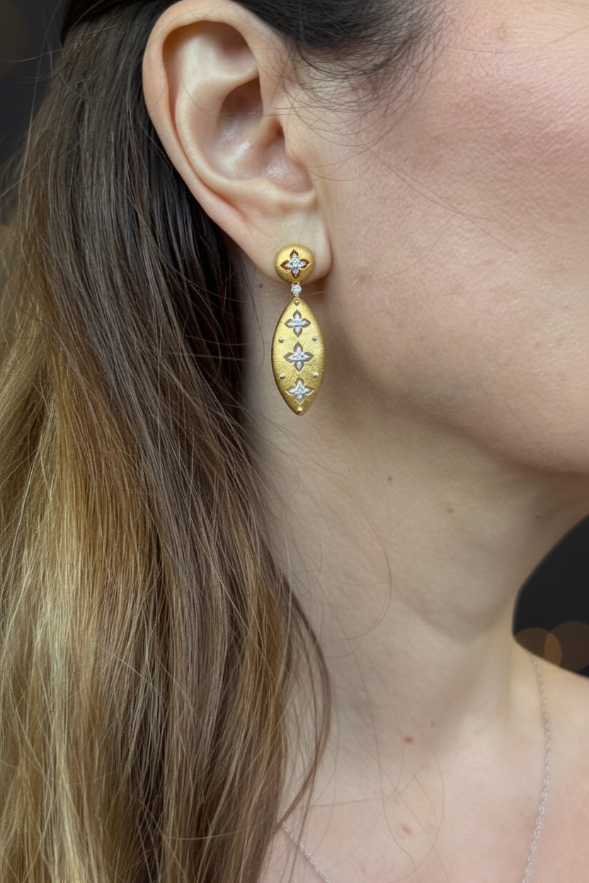 18k Hand Brushed Sofia Earrings