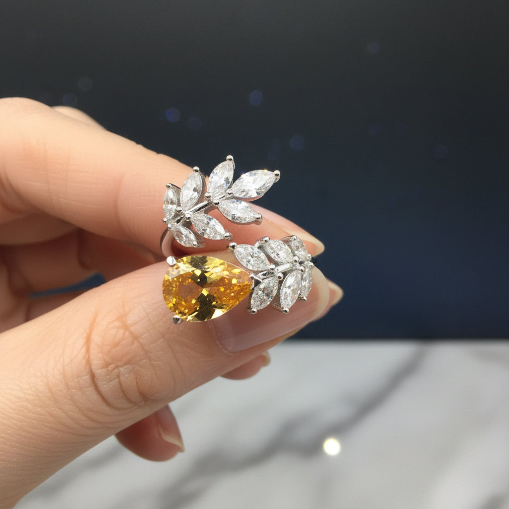 Canary Wreath Ring