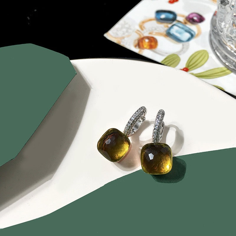 Priscilla Faceted Gemstone Earrings