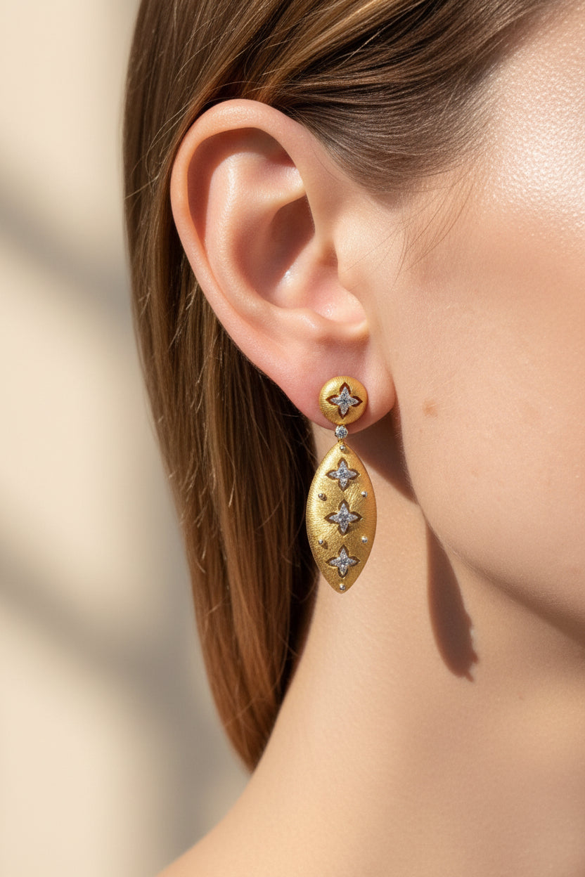 18k Hand Brushed Sofia Earrings