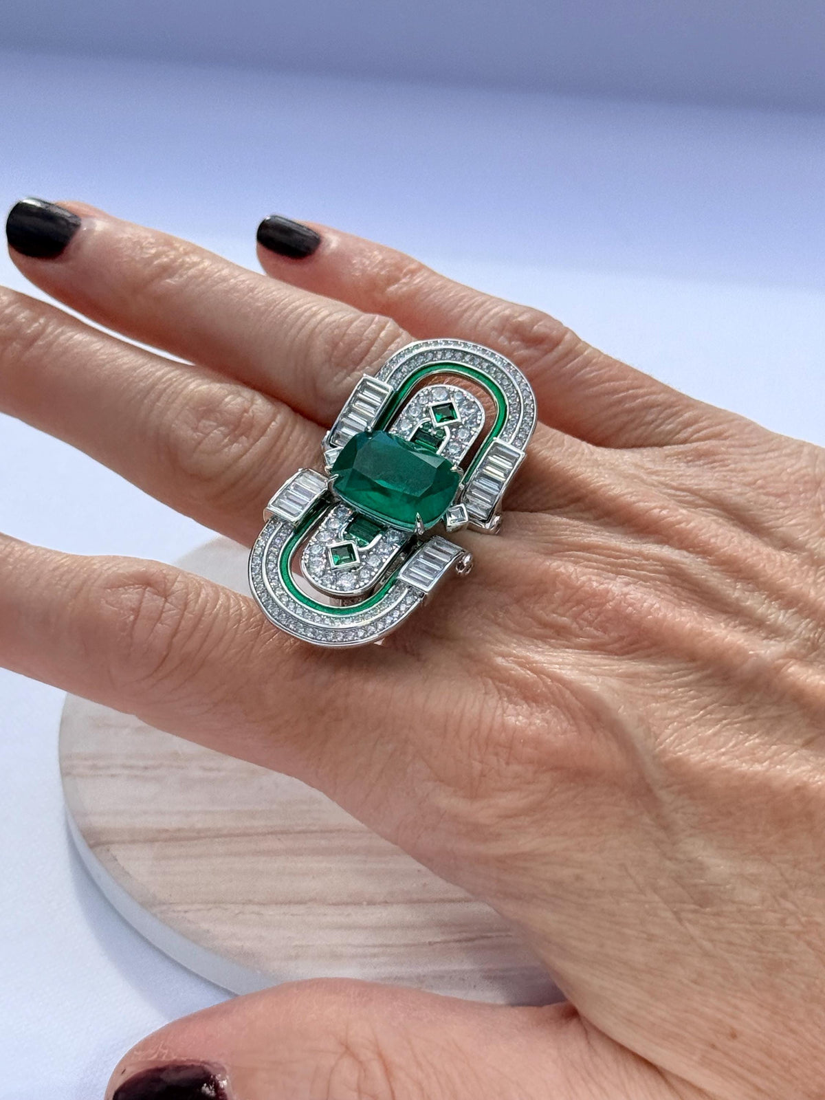 Zambian Emerald Cocktail Ring
