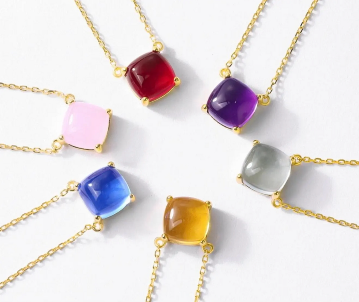 Lucy 4 Prong Gemstone Necklace