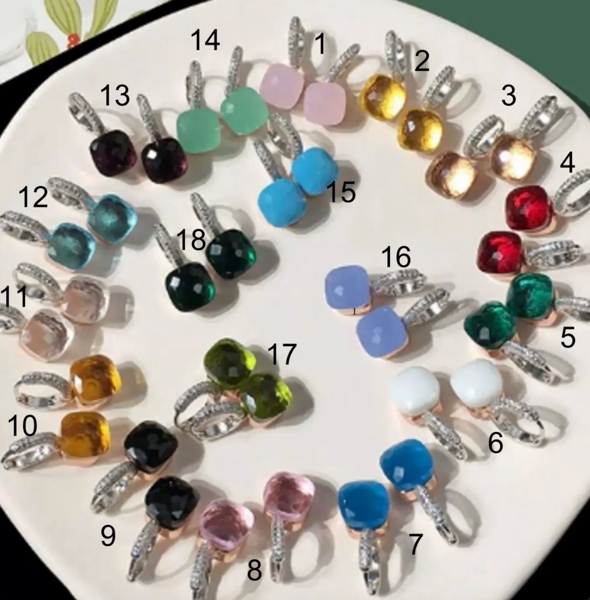 Priscilla Faceted Gemstone Earrings