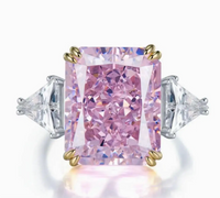 15 CT XL Cushion Cut Simulated Diamond Ring