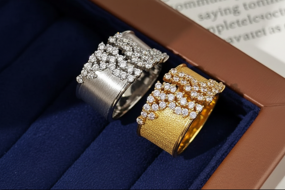 Lucrezia 18k Hand-Brushed Gold Adjustable Ring