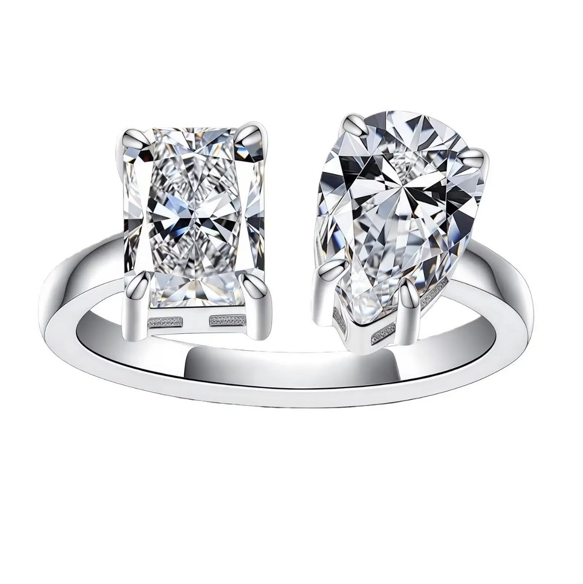 Moissanite You and Me Ring