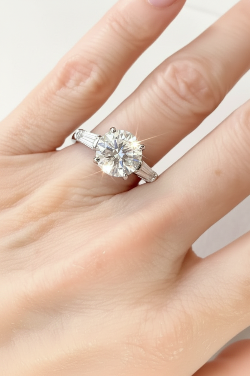 Giulia 2ct Round Moissanite Ring