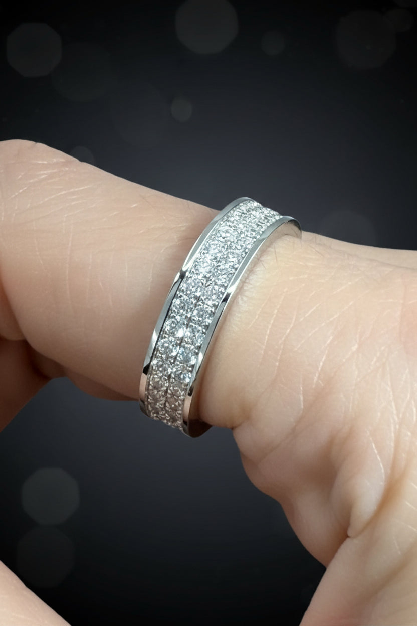 Lily Moissanite Eternity Band