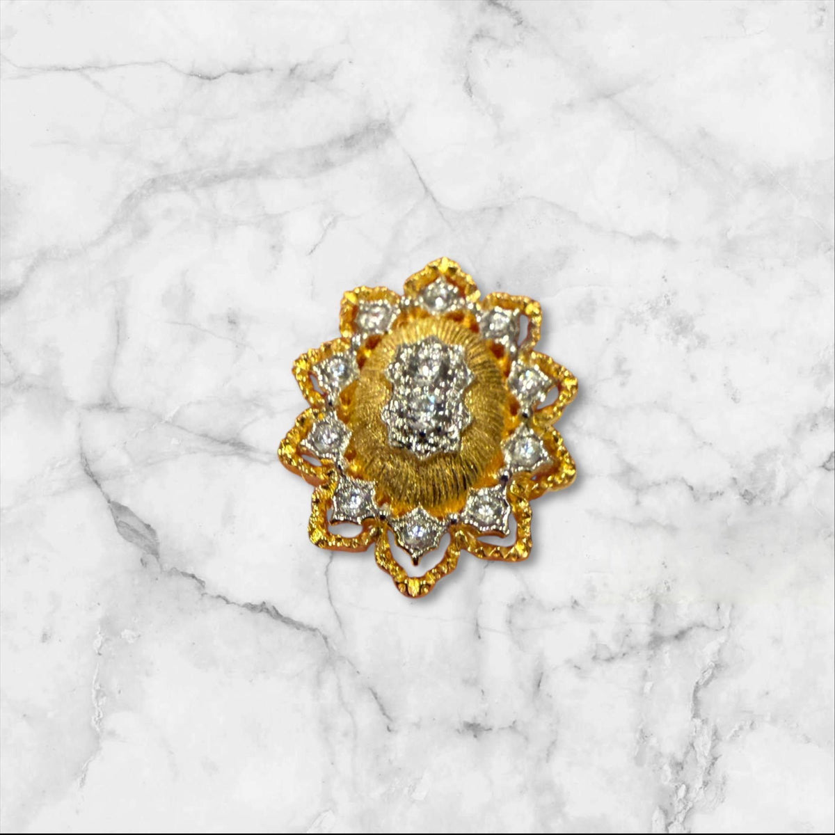 14k Hand-Brushed Filigree Sole Regale Earrings