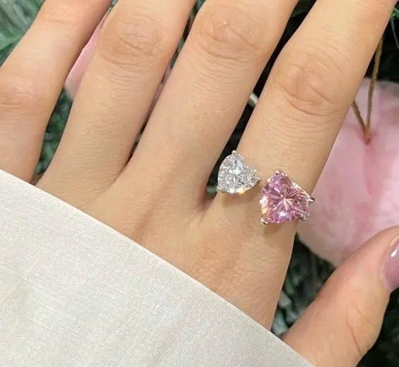 Twin Heart Adjustable Ring