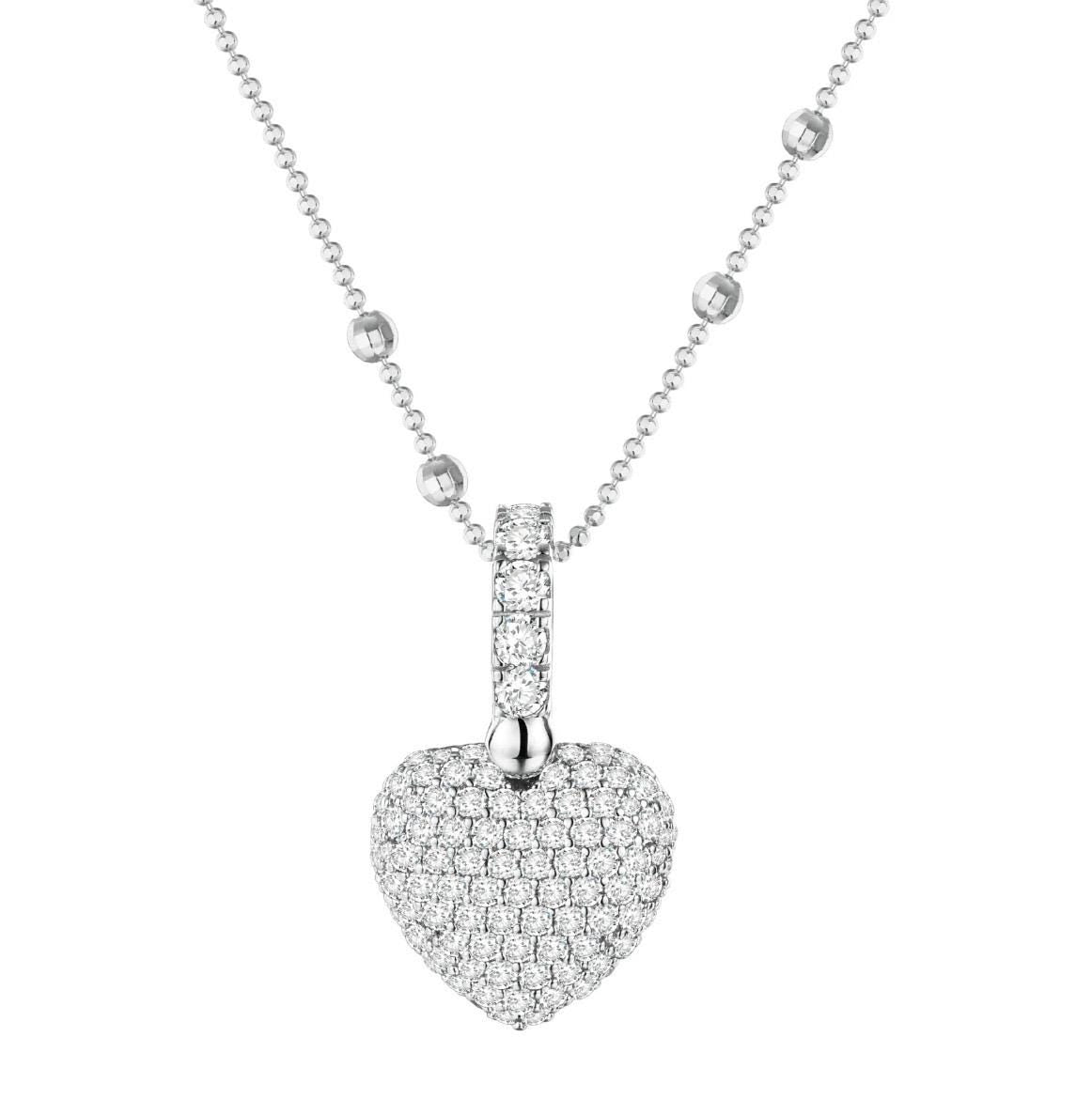 Heart Pavé Pendant Necklace