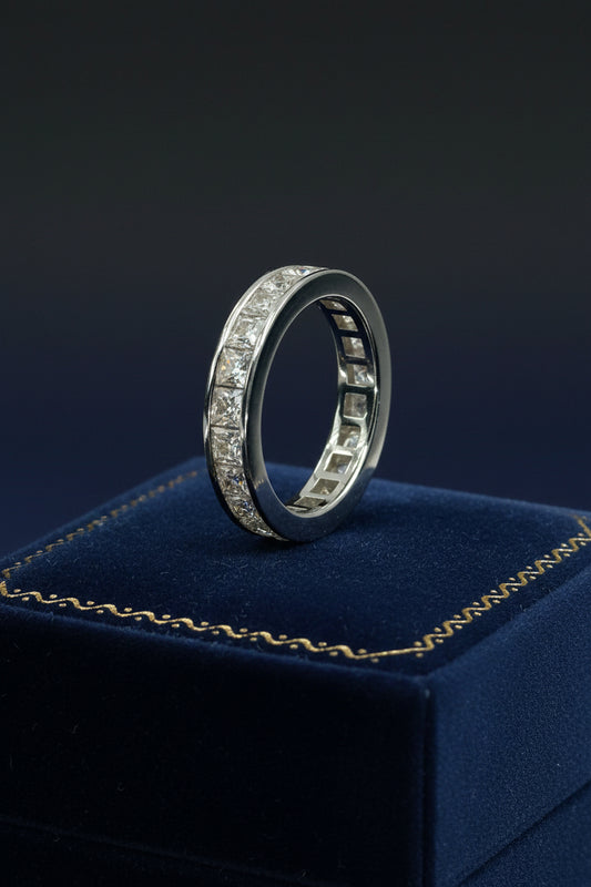 Julie Moissanite Princess Cut Eternity Band