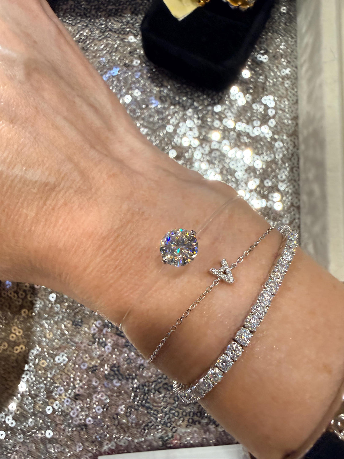 Moissanite Floating Bracelet