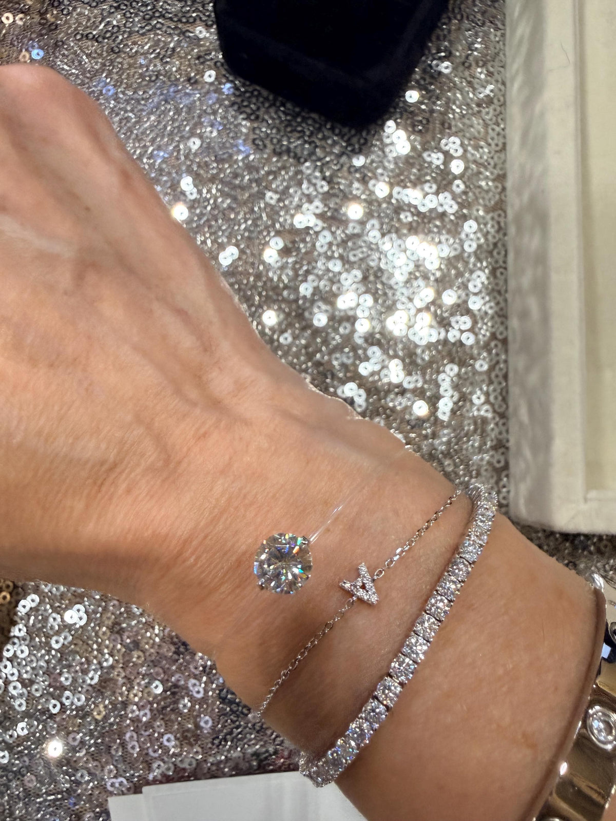 Moissanite Floating Bracelet