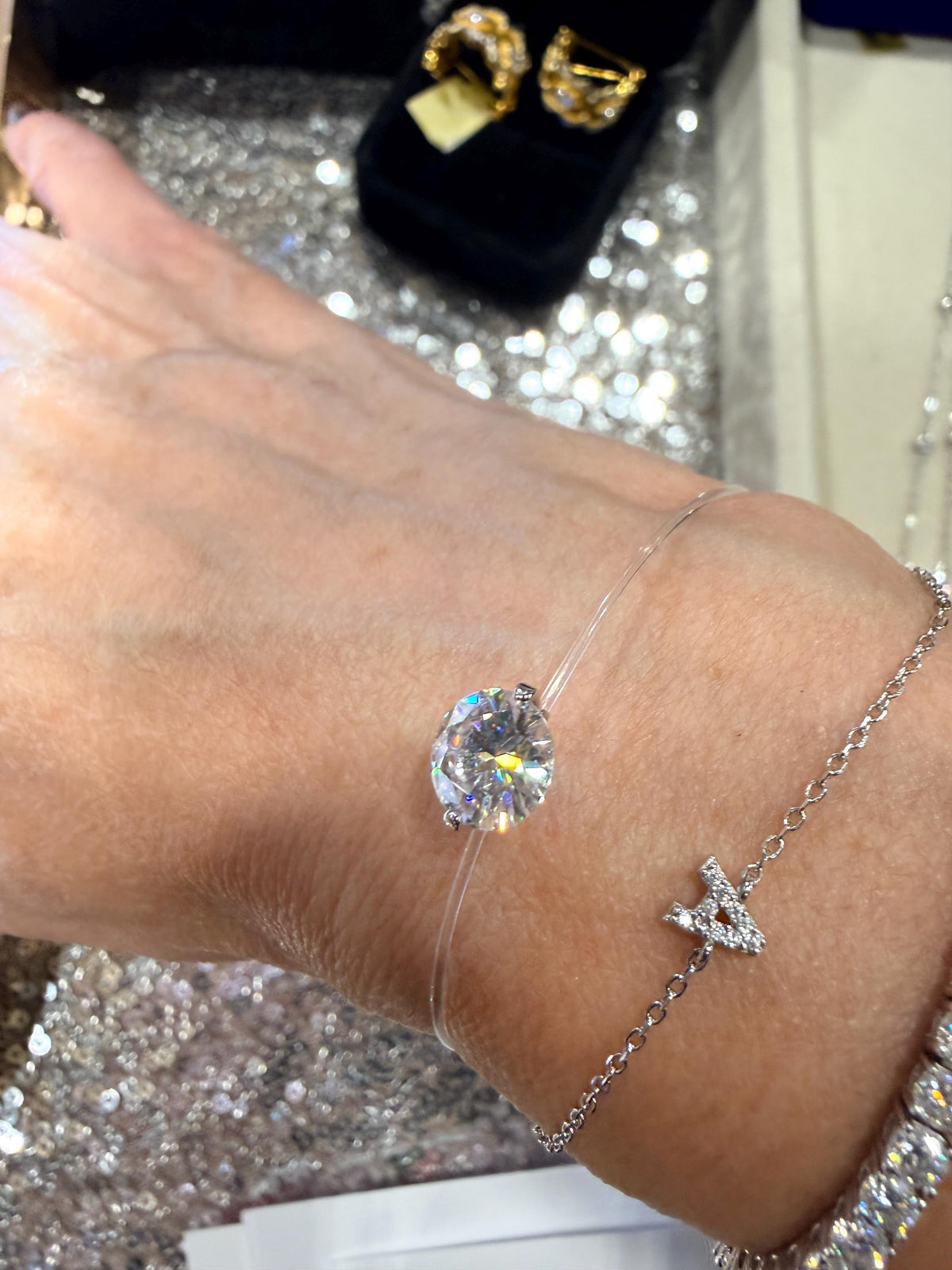 Moissanite Floating Bracelet