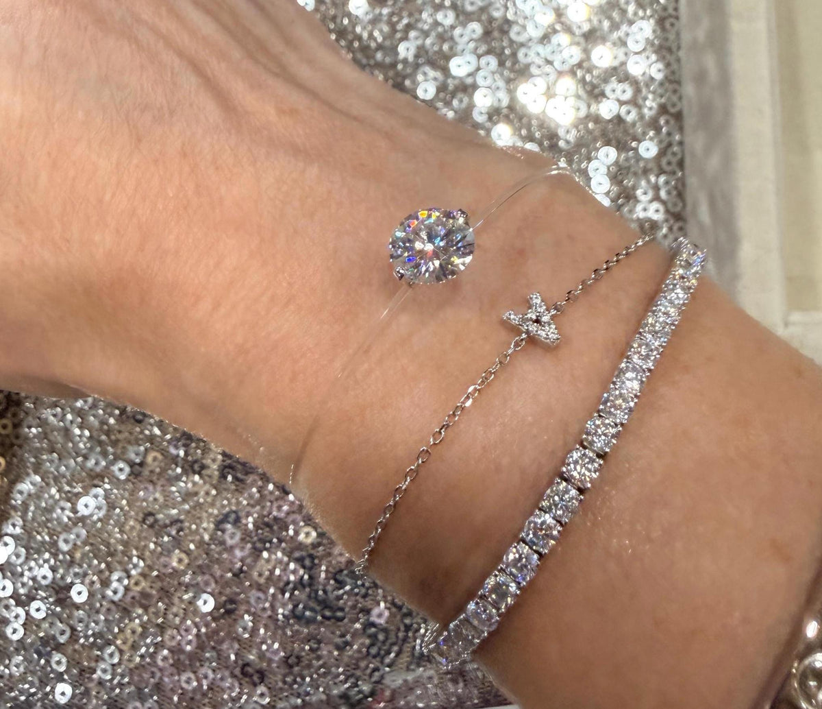 Moissanite Floating Bracelet