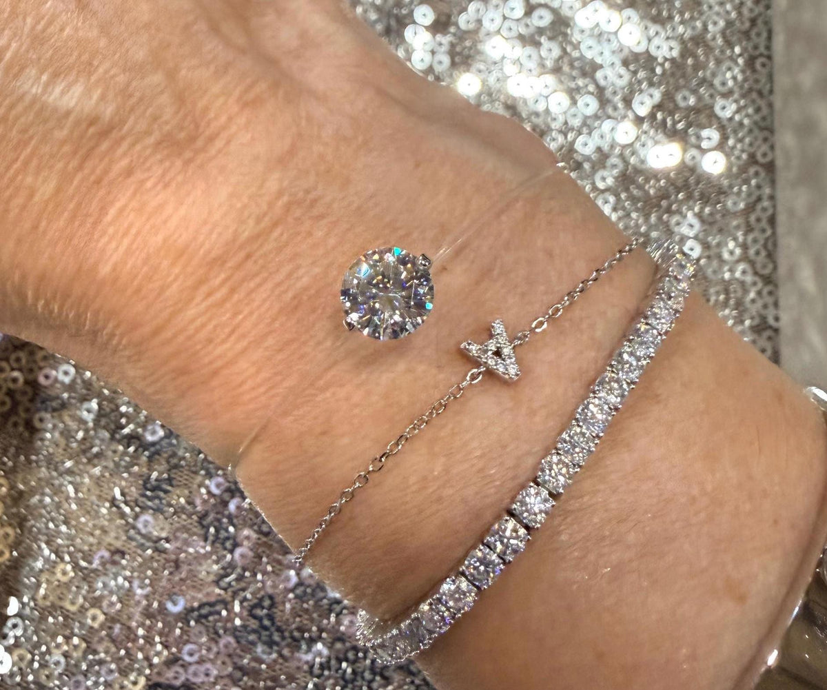 Moissanite Floating Bracelet