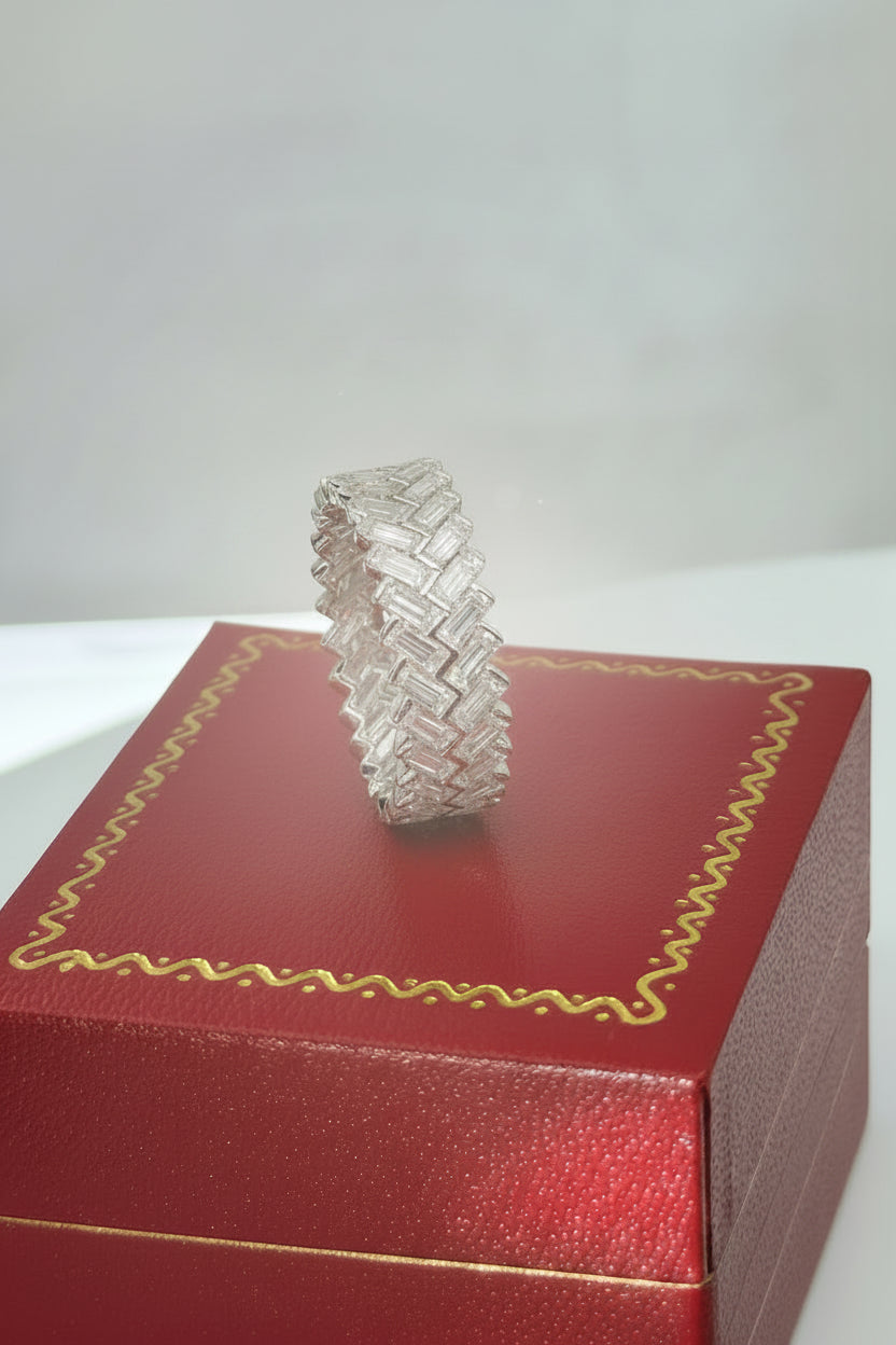 Alana 5.4 ct Moissanite Baguette Cut Eternity Band Ring
