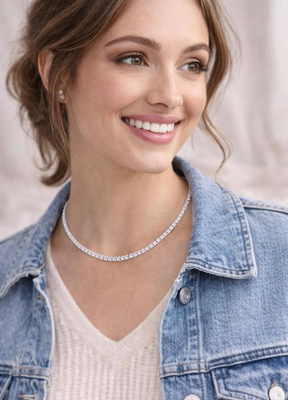Moissanite Tennis Necklace