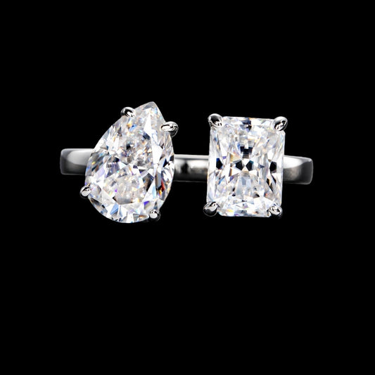 Moissanite You and Me Ring